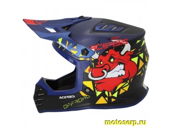 Купить  Шлем Кросс (Детский) Acerbis PROFILE JUNIOR Blue/Black (YM) (шт) (Acerbis 0025401.251.052 купить с доставкой по Москве и России, цена, технические характеристики, комплектация фото  - motoserp.ru