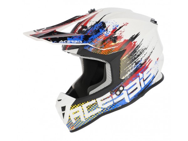Купить  Шлем Кросс Acerbis Linear 22-06 White/Blue/Red (XL) (шт) (0 купить с доставкой по Москве и России, цена, технические характеристики, комплектация фото  - motoserp.ru