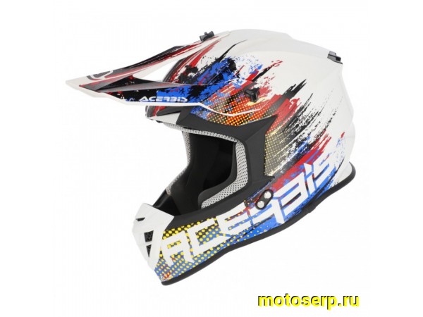 Купить  Шлем Кросс Acerbis Linear 22-06 White/Blue/Red (XXL) (шт) (Acerbis 0025316.034.069 купить с доставкой по Москве и России, цена, технические характеристики, комплектация фото  - motoserp.ru