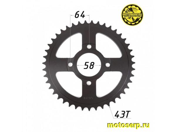 Купить  Звезда ведомая голая (венец) (520-43) (520-43T D-58mm, 4x64mm) OXO (шт) (HotMot купить с доставкой по Москве и России, цена, технические характеристики, комплектация фото  - motoserp.ru