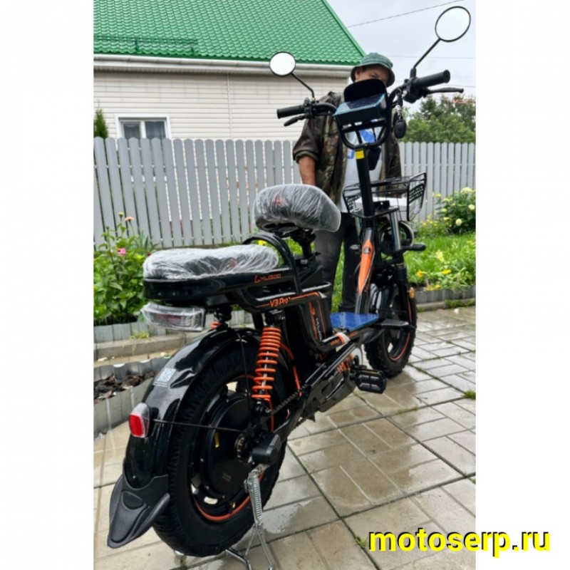 Купить  Электрокомплект 16" 1200 Вт Курьерский KG V3 PRO PLUS (21Ah) рама-сталь, тормз - гидр.Disk, съёмная Li-ion батарея 60V, 21Ah  (шт) (Кит купить с доставкой по Москве и России, цена, технические характеристики, комплектация фото  - motoserp.ru