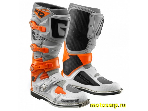 Купить  Мотоботы кросс. GAERNE SG-12 (защ. голени), оранжевый/серый/белый р-р 43" (Ч/З) (пар) (SM 953-3743 купить с доставкой по Москве и России, цена, технические характеристики, комплектация фото  - motoserp.ru