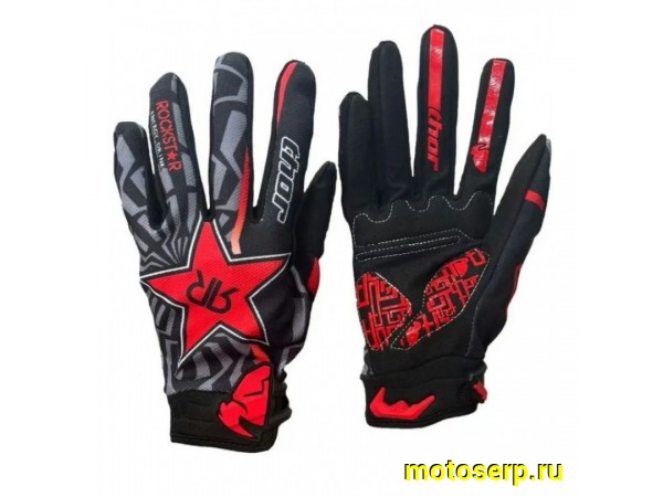 Купить  Перчатки  Thor Rockstar черный/красный р-р (XXL) (реплика) (пар) (Кокурин  купить с доставкой по Москве и России, цена, технические характеристики, комплектация фото  - motoserp.ru
