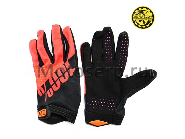 Купить  Перчатки 100% Ridefit Glove Fluo черный/красный (XXL) (реплика) (пар) (Кокурин купить с доставкой по Москве и России, цена, технические характеристики, комплектация фото  - motoserp.ru