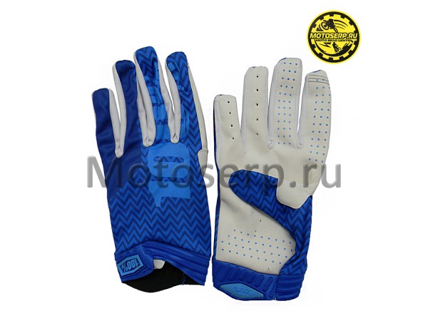 Купить  Перчатки 100% Ridefit Glove Fluo синий/белый (XXL) (реплика) (пар) (Кокурин купить с доставкой по Москве и России, цена, технические характеристики, комплектация фото  - motoserp.ru