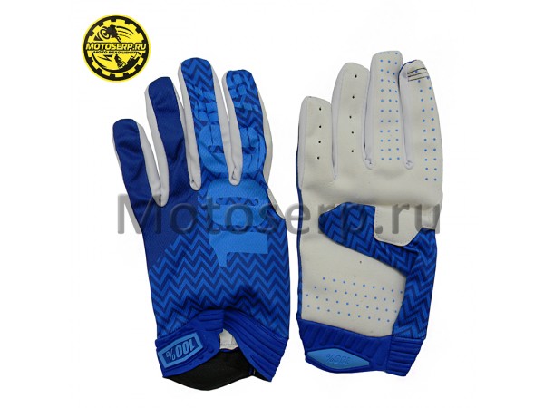 Купить  Перчатки 100% Ridefit Glove Fluo синий/белый (M) (реплика) (пар) (Кокурин купить с доставкой по Москве и России, цена, технические характеристики, комплектация фото  - motoserp.ru