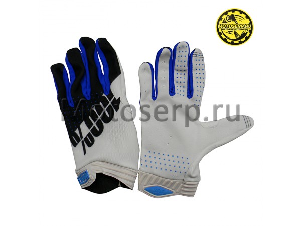 Купить  Перчатки 100% Ridefit Glove Fluo синий/белый/черные  (XL) (реплика) (пар) (Кокурин купить с доставкой по Москве и России, цена, технические характеристики, комплектация фото  - motoserp.ru