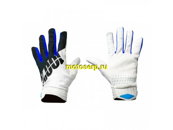 Купить  Перчатки 100% Ridefit Glove Fluo синий/белый/черные  (L) (реплика) (пар) (Кокурин купить с доставкой по Москве и России, цена, технические характеристики, комплектация фото  - motoserp.ru