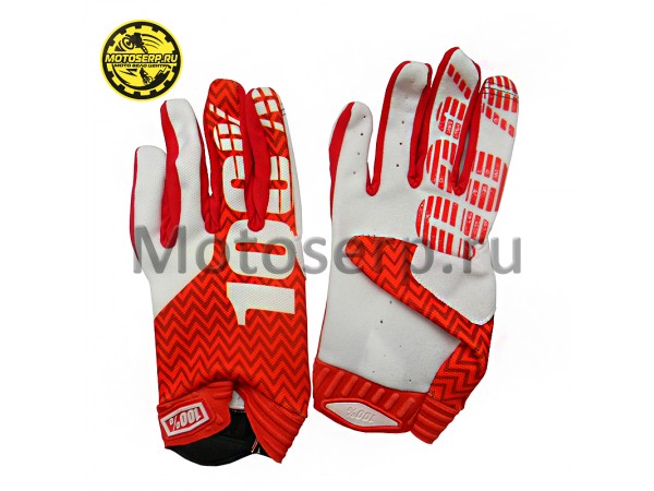 Купить  Перчатки 100% Ridefit Glove Fluo красный/белый (S) (реплика) (пар) (Кокурин купить с доставкой по Москве и России, цена, технические характеристики, комплектация фото  - motoserp.ru