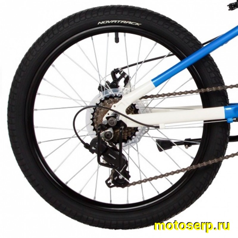 Купить  20" скоростной NOVATRACK EXTREME 7 синий (НОВАТРЕК ЭКСТРИМ) 20"; 7ск; рама-алюм; тормоз-Disc (шт) (ART (M купить с доставкой по Москве и России, цена, технические характеристики, комплектация фото  - motoserp.ru