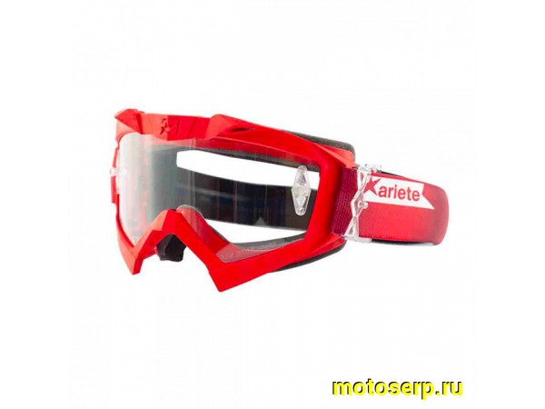 Купить  Очки мото Кросс ARIETE ADRENALINE PRIMIS красно-белые (шт) (JP купить с доставкой по Москве и России, цена, технические характеристики, комплектация фото  - motoserp.ru