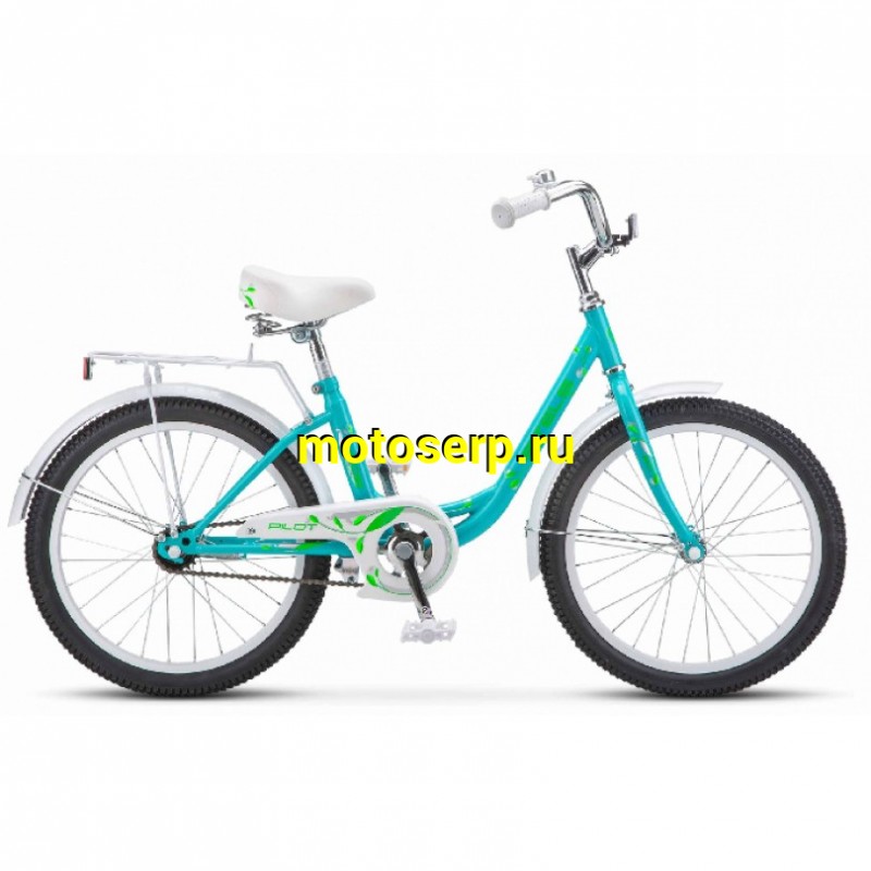 Купить  20" STELS PILOT-205 зеленый (Стелс Пилот-205) (Жен) 20"; 1ск; рама-сталь; тормоз-ножной; багажник (шт) (ART купить с доставкой по Москве и России, цена, технические характеристики, комплектация фото  - motoserp.ru