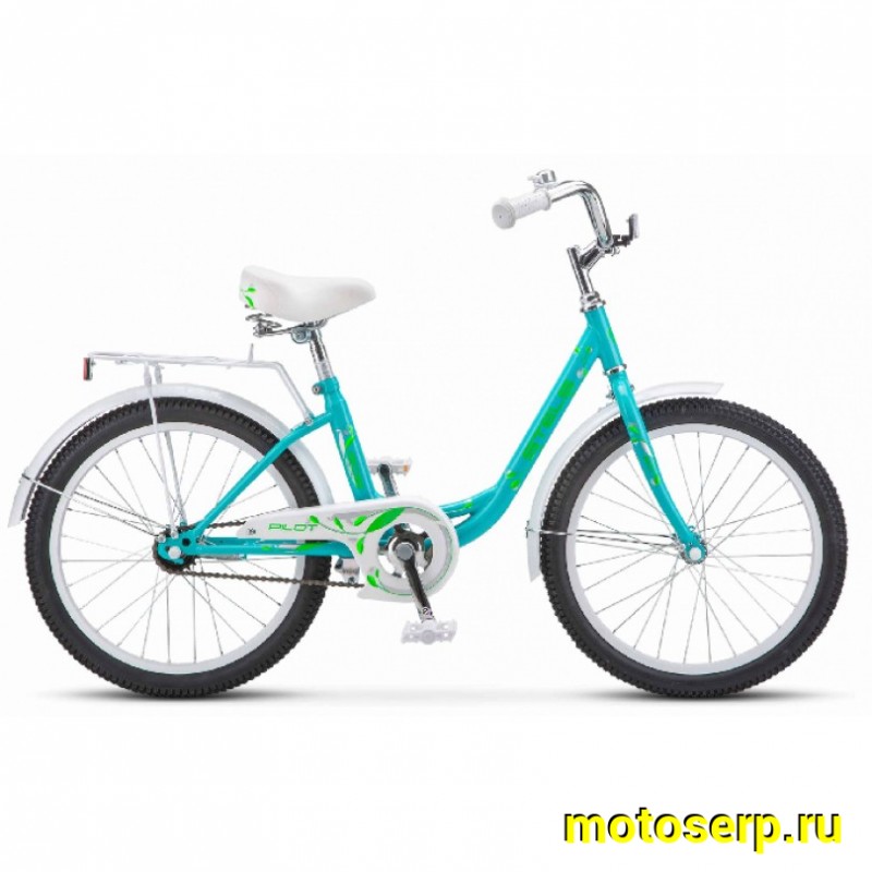Купить  20" STELS PILOT-205 зеленый (Стелс Пилот-205) (Жен) 20"; 1ск; рама-сталь; тормоз-ножной; багажник (шт) (ART купить с доставкой по Москве и России, цена, технические характеристики, комплектация фото  - motoserp.ru
