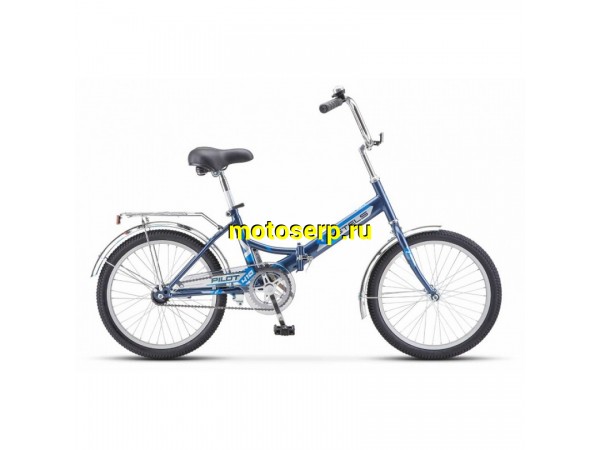 Купить  20" STELS PILOT-410 синий (Стелс Пилот-410) 20"; 1ск; рама-сталь; тормоз-ножной; багажник (шт) (ART  купить с доставкой по Москве и России, цена, технические характеристики, комплектация фото  - motoserp.ru