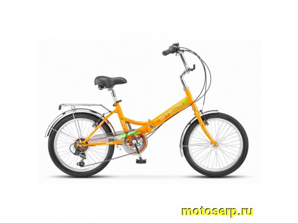 Купить  20" STELS PILOT-450 оранжевый (Стелс Пилот-450) 20"; 6ск; рама-сталь; тормоз-V-Brake; багажник (шт) (ART  купить с доставкой по Москве и России, цена, технические характеристики, комплектация фото  - motoserp.ru