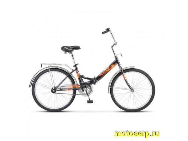 Купить  24" STELS PILOT-710 черный (Стелс Пилот-710) 24"; 1ск; рама-сталь; тормоз-ножной; багажник (шт) (ART  купить с доставкой по Москве и России, цена, технические характеристики, комплектация фото  - motoserp.ru