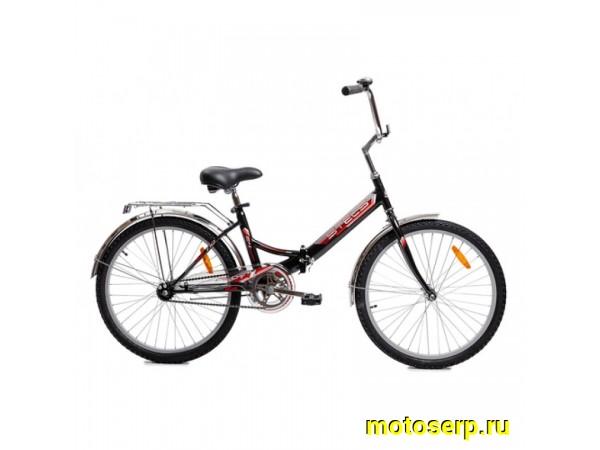 Купить  24" STELS PILOT-710 черный (Стелс Пилот-710) 24"; 1ск; рама-сталь; тормоз-ножной; багажник (шт) (ART  купить с доставкой по Москве и России, цена, технические характеристики, комплектация фото  - motoserp.ru