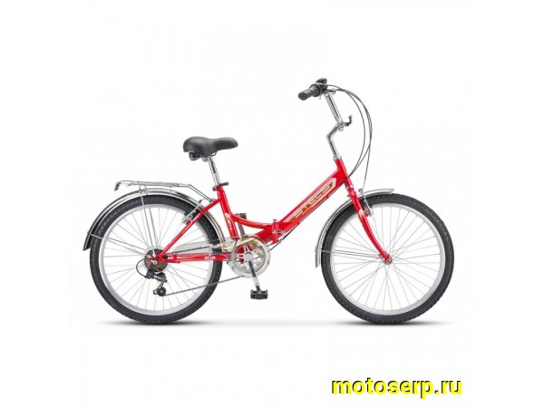 Купить  24" STELS PILOT-750 красный (Стелс Пилот-750) 24"; 6ск; рама-сталь; тормоз-V-Brake; багажник (шт) (ART  купить с доставкой по Москве и России, цена, технические характеристики, комплектация фото  - motoserp.ru