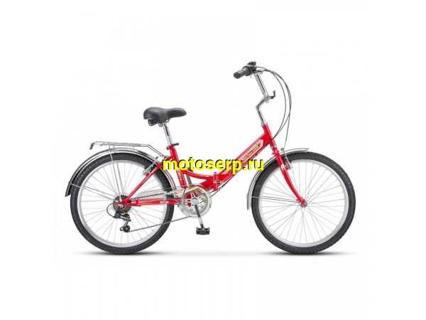 Купить  24" STELS PILOT-750 красный (Стелс Пилот-750) 24"; 7ск; рама-сталь; тормоз-V-Brake; багажник (шт) (ART  купить с доставкой по Москве и России, цена, технические характеристики, комплектация фото  - motoserp.ru