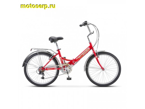 Купить  24" STELS PILOT-750 красный (Стелс Пилот-750) 24"; 7ск; рама-сталь; тормоз-V-Brake; багажник (шт) (ART  купить с доставкой по Москве и России, цена, технические характеристики, комплектация фото  - motoserp.ru