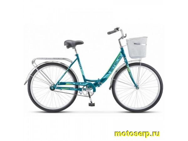 Купить  26" STELS PILOT-810 зеленый (Стелс Пилот-810) 26"; 1ск; рама-сталь; тормоз-ножной; багажник (шт) (ART купить с доставкой по Москве и России, цена, технические характеристики, комплектация фото  - motoserp.ru