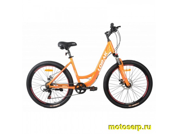 Купить  26" LORAK COMFORT LADY Lite оранжевый (17") (Лорак Комфорт Леди Лайт) 26"; 6ск; рама-алюминий; тормоз-Disk (шт) (ART купить с доставкой по Москве и России, цена, технические характеристики, комплектация фото  - motoserp.ru