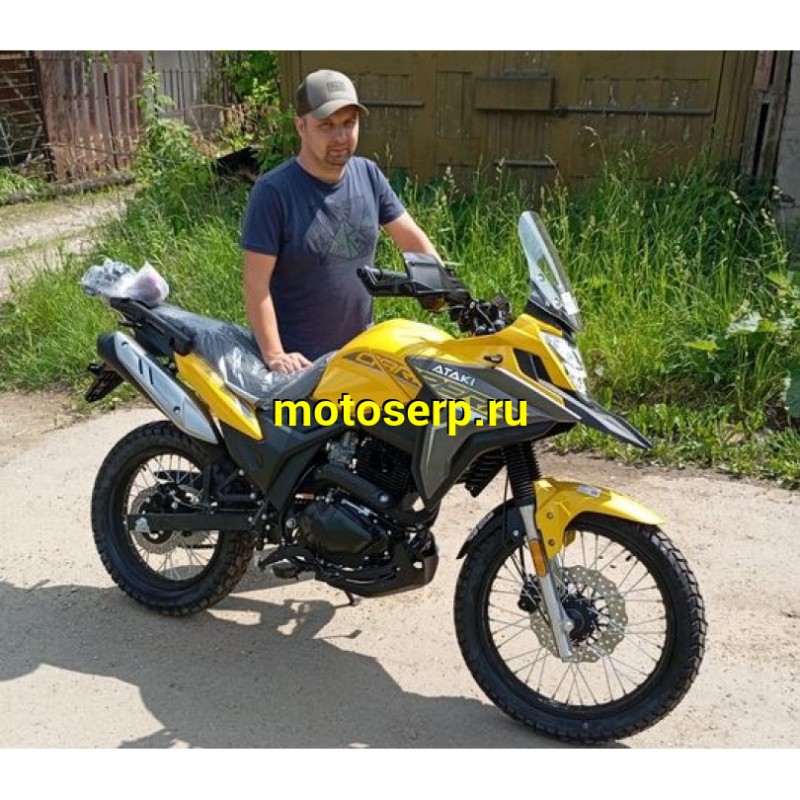 Купить  Мотоцикл внедорожный ATAKI CARRERA 300 (4T PR300) ПТС 19/17 (2025г.) Желтый Тур-эндуро ЗА КОФРЫ +35000р. без дуг. (шт) (SM  купить с доставкой по Москве и России, цена, технические характеристики, комплектация фото  - motoserp.ru