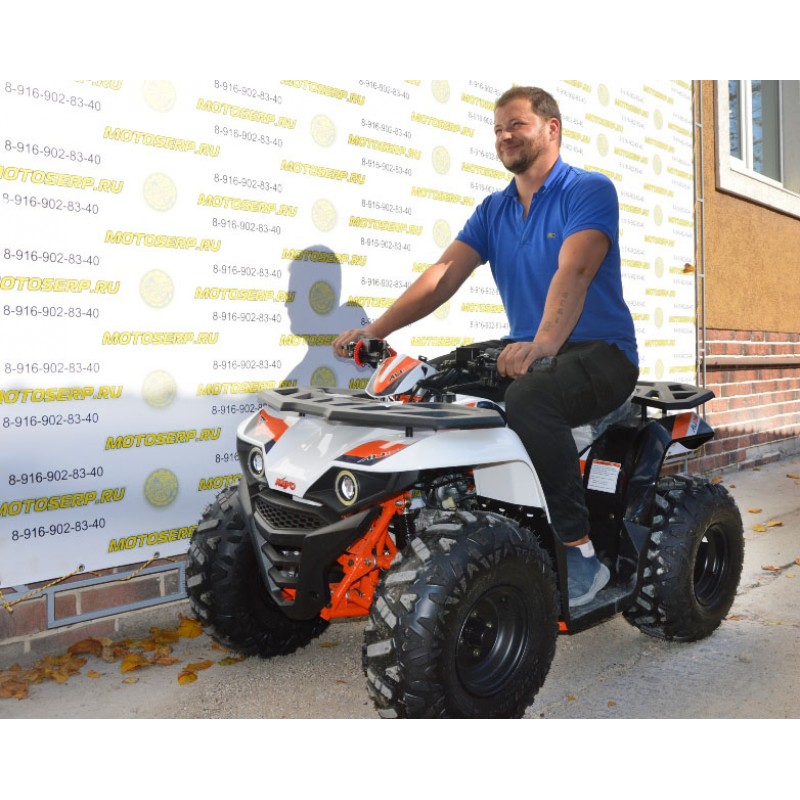 Купить  125cc Квадроцикл KAYO AU125 (белый пластик) (ПТС) 125сс, 8/8" эл.стартер, диск/диск (шт) (SM купить с доставкой по Москве и России, цена, технические характеристики, комплектация фото  - motoserp.ru
