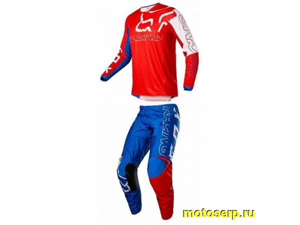 Купить  Джерси + штаны  для мотокроса (футболка и штаны) FOX Racing 180 белый/красный/синий XL (комп) (МотоЯ купить с доставкой по Москве и России, цена, технические характеристики, комплектация фото  - motoserp.ru