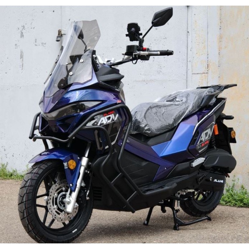 Купить  Скутер Jilang ADV 2+ EFI 50сс ИНЖЕКТОР 14/13" дикс/бар, дуги, держатель телефона +шлем (шт) 01800 (City  (К-дар купить с доставкой по Москве и России, цена, технические характеристики, комплектация фото  - motoserp.ru