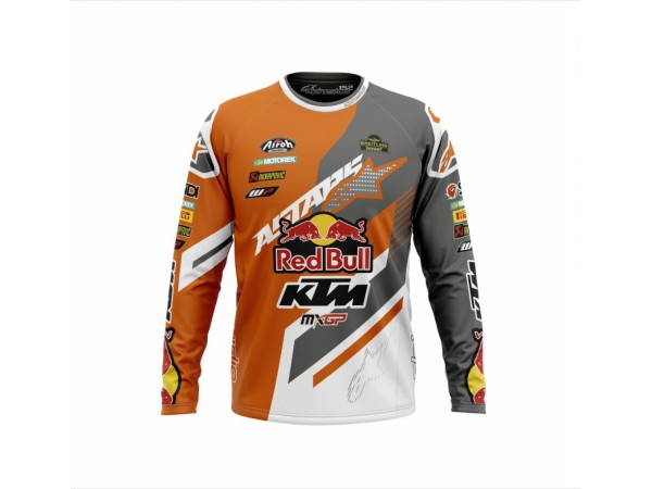 Купить  Джерси (футболка для мотокросса) V-RUS AlpineStars KTM (цвет: Red Bull (оранжевый/серый) (XL) (шт) (МотоЯ купить с доставкой по Москве и России, цена, технические характеристики, комплектация фото  - motoserp.ru