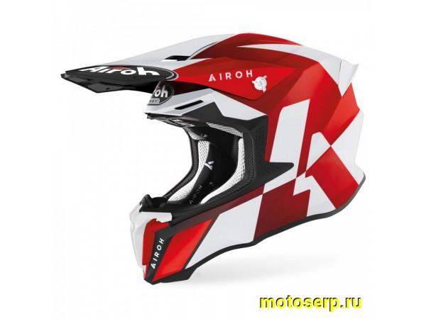Купить  Шлем Кросс AIROH Twist 2.0 Lift RED MATT (XL) (шт) (AIROH купить с доставкой по Москве и России, цена, технические характеристики, комплектация фото  - motoserp.ru