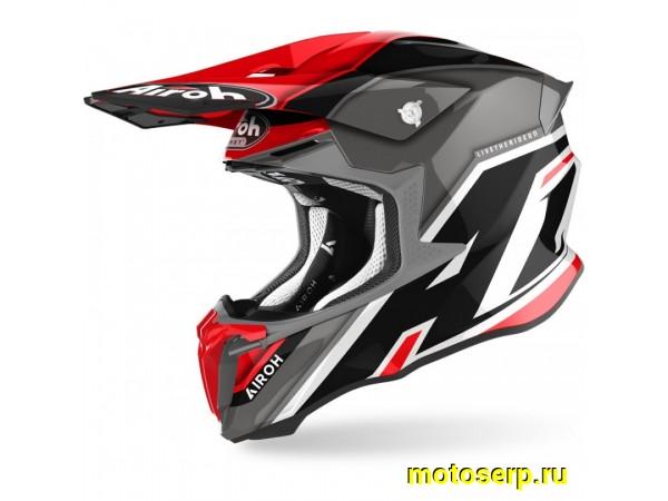 Купить  Шлем Кросс AIROH TWIST 2.0 SHAKEN RED GLOSS (XL) (шт) (AIROH купить с доставкой по Москве и России, цена, технические характеристики, комплектация фото  - motoserp.ru