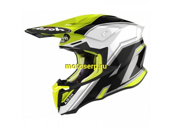 Купить  Шлем Кросс AIROH TWIST 2.0 SHAKEN YELLOW GLOSS (S) (шт) (AIROH TW2SH купить с доставкой по Москве и России, цена, технические характеристики, комплектация фото  - motoserp.ru