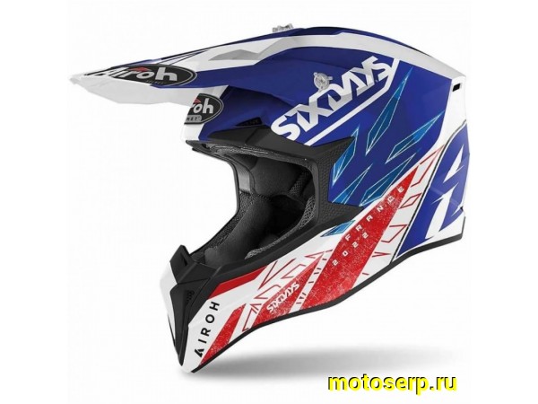 Купить  Шлем Кросс AIROH WRAAP SIXDAYS 2022 FRANCE GLOSS (L) (шт) (AIROH купить с доставкой по Москве и России, цена, технические характеристики, комплектация фото  - motoserp.ru