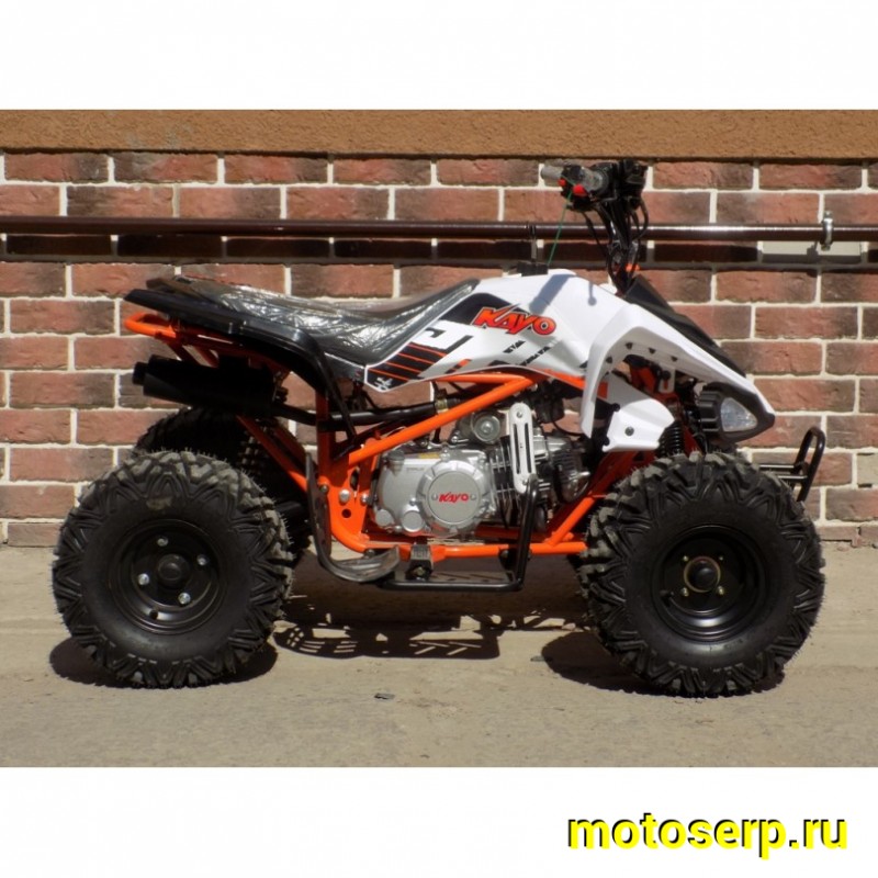 Купить  110cc Квадроцикл KAYO AT110 (белый пластик) (ПТС) 2025 г. 110сс, электростартер, 8/8" (шт) (SM купить с доставкой по Москве и России, цена, технические характеристики, комплектация фото  - motoserp.ru