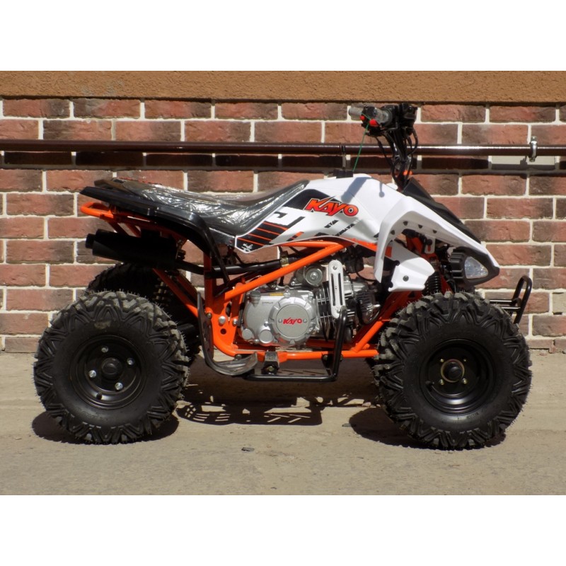 Купить  110cc Квадроцикл KAYO AT110 (белый пластик) (ПТС) 2025 г. 110сс, электростартер, 8/8" (шт) (SM купить с доставкой по Москве и России, цена, технические характеристики, комплектация фото  - motoserp.ru