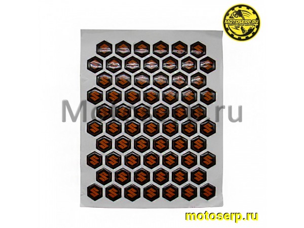 Купить  Наклейка (накладка) защитная на бак "Suzuki красные соты" (шт) (МК ZBB 011 купить с доставкой по Москве и России, цена, технические характеристики, комплектация фото  - motoserp.ru