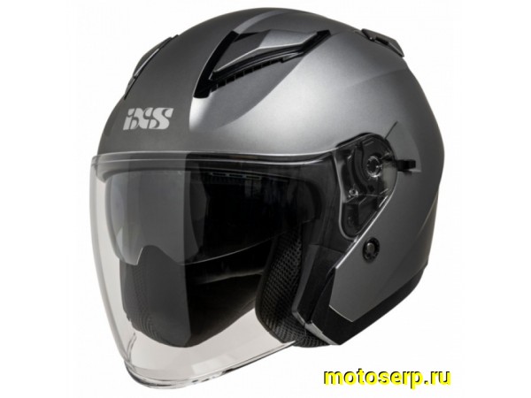 Купить  Шлем открытый  со стеклом IXS 868 LV X10058 M99 цвет серый р-р XL (шт) (IXS X10058_M99_XL купить с доставкой по Москве и России, цена, технические характеристики, комплектация фото  - motoserp.ru