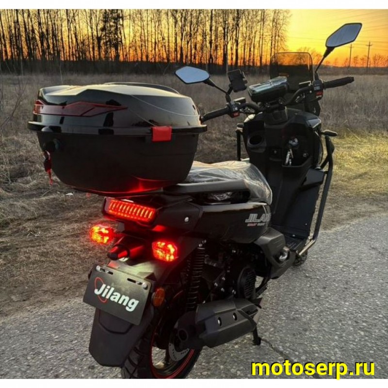 Купить  Скутер Jilang TANK-3 EFI 50сс 12/12" ИНЖЕКТОР, дикс/диск, дуги, кофр, держатель телефона, кофр (шт) 01700 (Jilang  (К-дар купить с доставкой по Москве и России, цена, технические характеристики, комплектация фото  - motoserp.ru