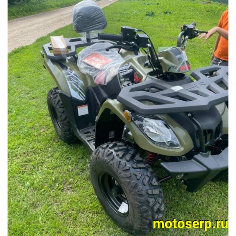 Купить  200cc Квадроцикл KAYO AU200 спинка ЗЕЛЕНЫЙ ХАКИ, (ПТС) LX163FML Loncin 200сс, 10/10" электростарт, диск/диск, приборка (шт) (SM купить с доставкой по Москве и России, цена, технические характеристики, комплектация фото  - motoserp.ru