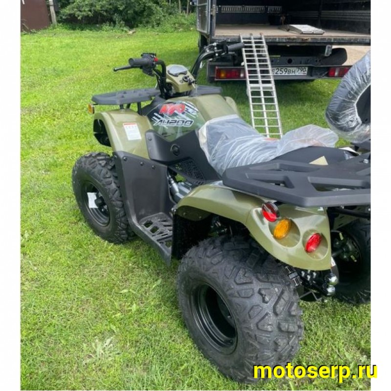 Купить  200cc Квадроцикл KAYO AU200 спинка ЗЕЛЕНЫЙ ХАКИ, (ПТС) LX163FML Loncin 200сс, 10/10" электростарт, диск/диск, приборка (шт) (SM купить с доставкой по Москве и России, цена, технические характеристики, комплектация фото  - motoserp.ru