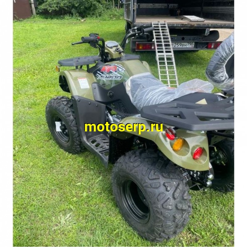 Купить  200cc Квадроцикл KAYO AU200  спинка (ПТС) ЗЕЛЕНЫЙ ХАКИ, 200сс, 10/10" электростарт, диск/диск, приборка (шт) (SM (ФОТО купить с доставкой по Москве и России, цена, технические характеристики, комплектация фото  - motoserp.ru