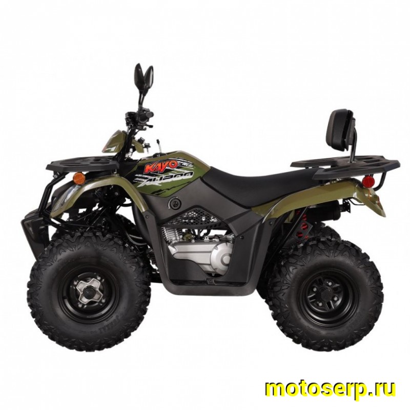 Купить  200cc Квадроцикл KAYO AU200 спинка ЗЕЛЕНЫЙ ХАКИ, (ПТС) LX163FML Loncin 200сс, 10/10" электростарт, диск/диск, приборка (шт) (SM купить с доставкой по Москве и России, цена, технические характеристики, комплектация фото  - motoserp.ru