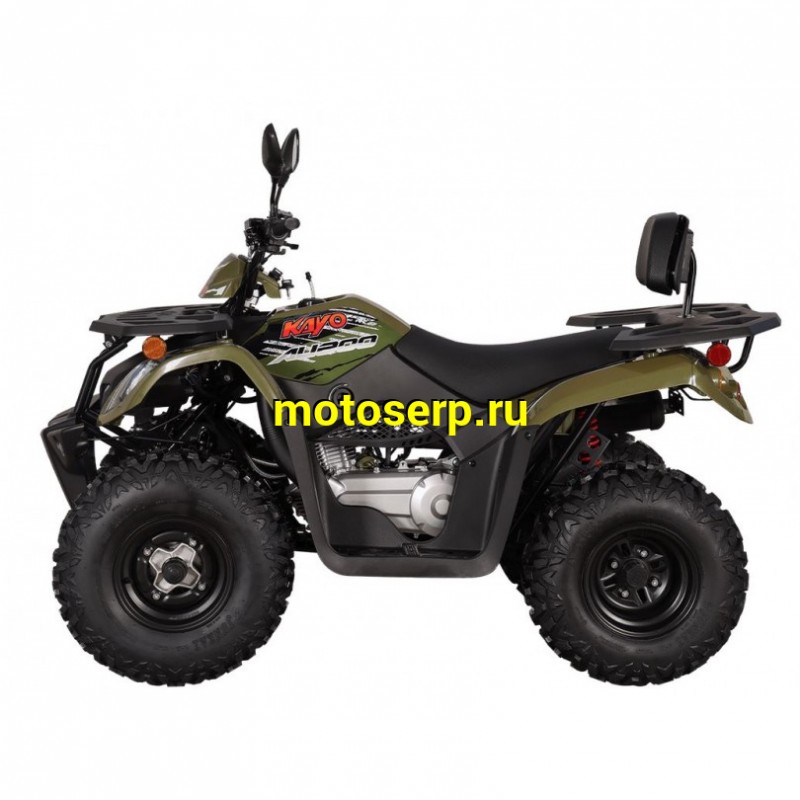 Купить  200cc Квадроцикл KAYO AU200  спинка (ПТС) ЗЕЛЕНЫЙ ХАКИ, 200сс, 10/10" электростарт, диск/диск, приборка (шт) (SM (ФОТО купить с доставкой по Москве и России, цена, технические характеристики, комплектация фото  - motoserp.ru