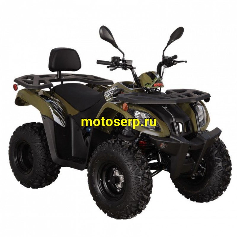 Купить  200cc Квадроцикл KAYO AU200  спинка (ПТС) ЗЕЛЕНЫЙ ХАКИ, 200сс, 10/10" электростарт, диск/диск, приборка (шт) (SM (ФОТО купить с доставкой по Москве и России, цена, технические характеристики, комплектация фото  - motoserp.ru