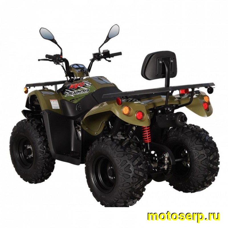 Купить  200cc Квадроцикл KAYO AU200 спинка ЗЕЛЕНЫЙ ХАКИ, (ПТС) LX163FML Loncin 200сс, 10/10" электростарт, диск/диск, приборка (шт) (SM купить с доставкой по Москве и России, цена, технические характеристики, комплектация фото  - motoserp.ru