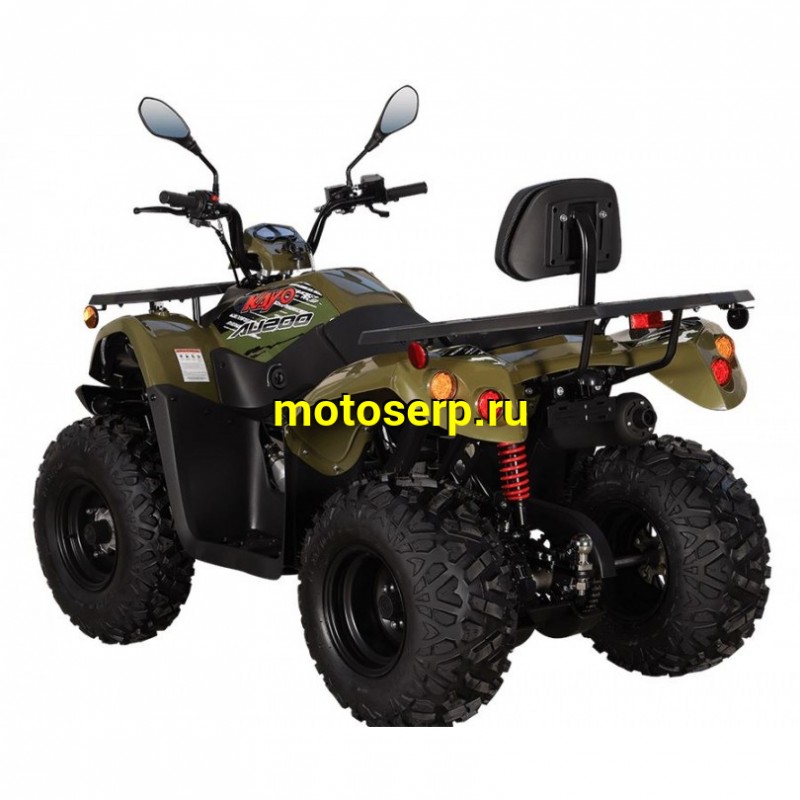 Купить  200cc Квадроцикл KAYO AU200  спинка (ПТС) ЗЕЛЕНЫЙ ХАКИ, 200сс, 10/10" электростарт, диск/диск, приборка (шт) (SM (ФОТО купить с доставкой по Москве и России, цена, технические характеристики, комплектация фото  - motoserp.ru