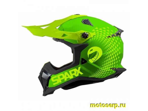 Купить  Шлем Кросс SPARX Raptor (JH-601) зеленый/черный  р-р 2XL (шт) (CK купить с доставкой по Москве и России, цена, технические характеристики, комплектация фото  - motoserp.ru