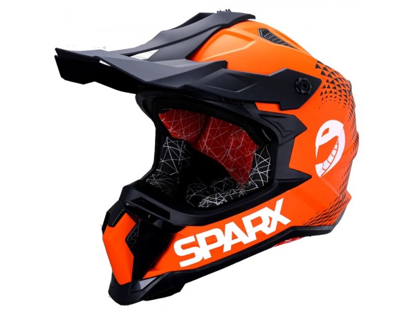 Купить  Шлем Кросс SPARX Raptor (JH-601) оранжевый/черный р-р XL (шт) (CK купить с доставкой по Москве и России, цена, технические характеристики, комплектация фото  - motoserp.ru